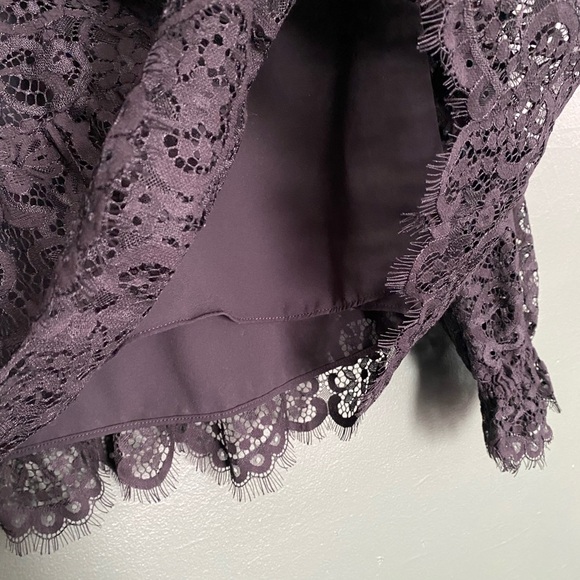 Lilly Pulitzer- lace split neck onyx black blouse flirty pouf sleeve Jaclynne L - Picture 11 of 16